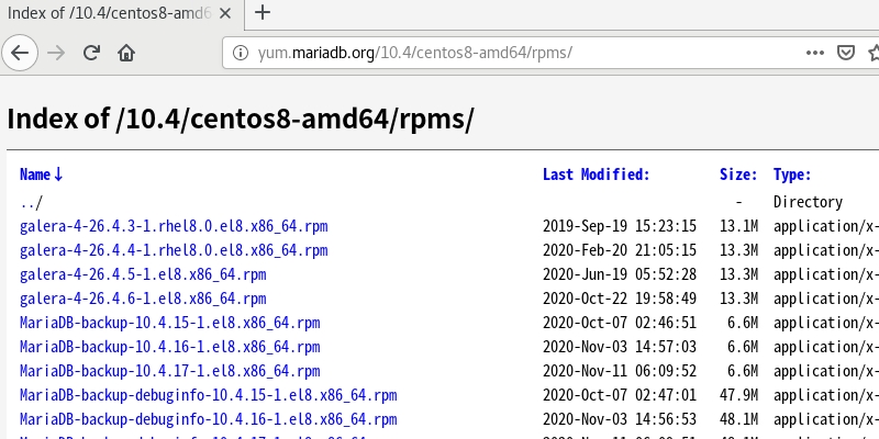 MariaDB down